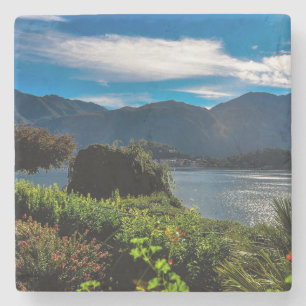 Porta-copo De Pedra Linda Lago Como Itália