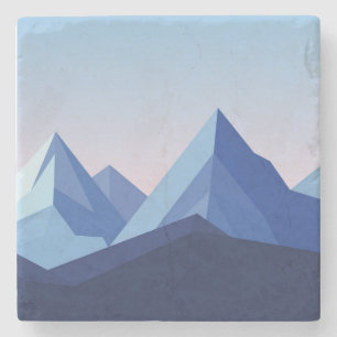 Porta-copo De Pedra Linda paisagem montanhosa