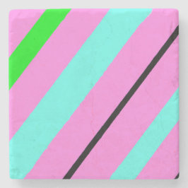 Porta-copo De Pedra Linhas coloridas