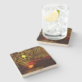 Porta-copo De Pedra Linhas que se repetem em efeito de onda e luz?