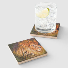 Porta-copo De Pedra Lion [Stone Coaster]