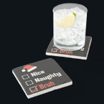 Porta-copo De Pedra Lista de Natal Legal Bruh Funny Xmas<br><div class="desc">Lista de Natal Legal Bruh Funny Xmas</div>