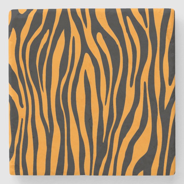 Porta-copo De Pedra Listra de Zebra Laranja de Princeton (Frente)