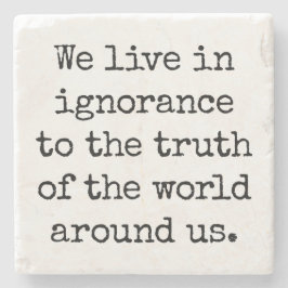 Porta-copo De Pedra Live In Ignorance Stone Porta copos