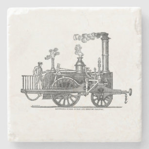 Porta-copo De Pedra Locomotiva de Vapor Antecipado