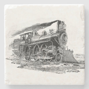 Porta-copo De Pedra Locomotiva de vapor velha