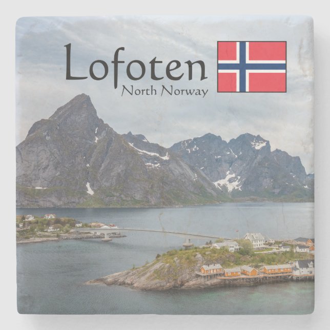 Porta-copo De Pedra Lofoten Norway Souvenir (Frente)