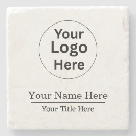 Porta-copo De Pedra Logotipo Personalizado Foto Nome Simples Minimalis
