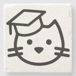 Porta-copo De Pedra Logotipo simples da Academia Kitten Porta copos