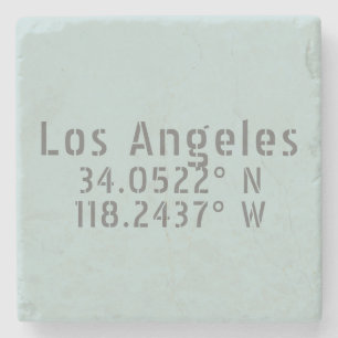 Porta-copo De Pedra Longitude de Los Angeles Latitude