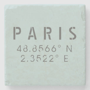Porta-copo De Pedra Longitude do Latitude Paris