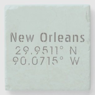 Porta-copo De Pedra Longitude Nova Orleans Latitude