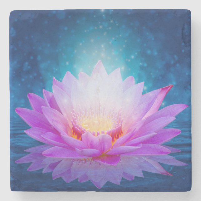 Porta-copo De Pedra Lotus (Frente)