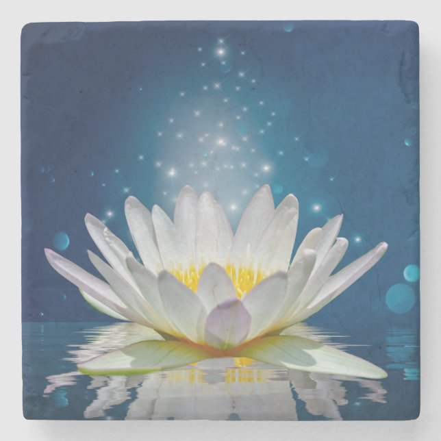 Porta-copo De Pedra Lotus (Frente)