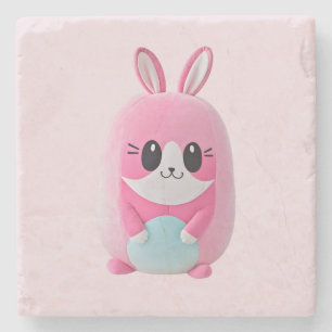 Porta-copo De Pedra "Lou Lou". Uma fofinho, criatura rosa