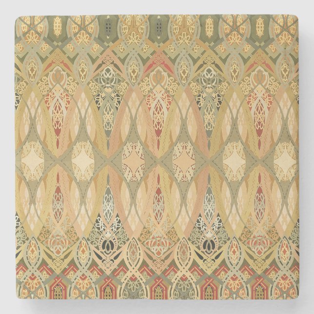 Porta-copo De Pedra Louis Sullivan Chicago Stock Exchange Stencil (Frente)