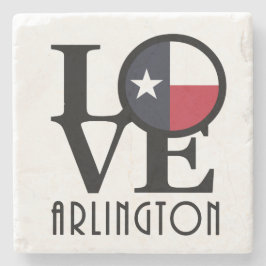 Porta-copo De Pedra LOVE Arlington Texas