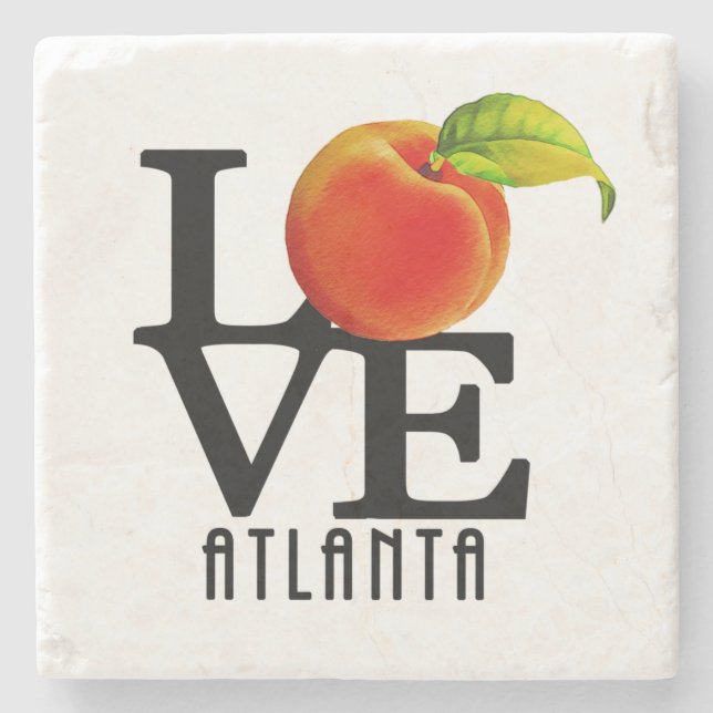 Porta-copo De Pedra LOVE Atlanta Georgia (Frente)
