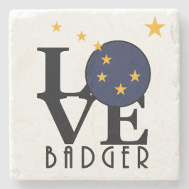 Porta-copo De Pedra LOVE Badger Alaska