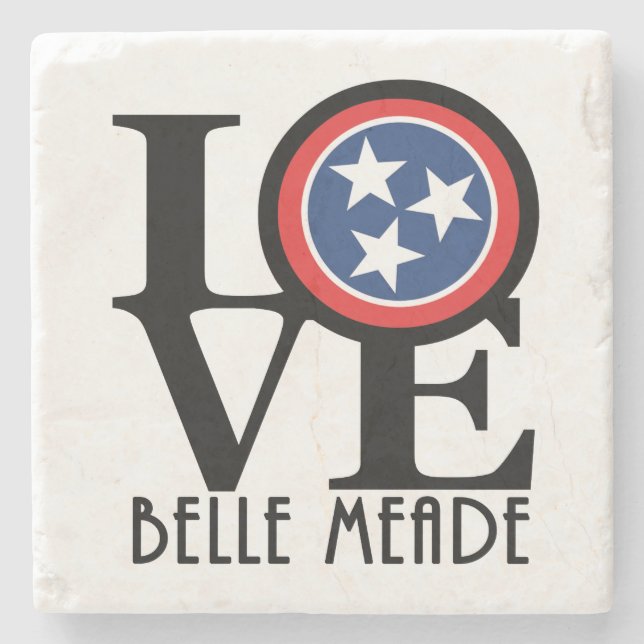 Porta-copo De Pedra LOVE Belle Meade (Frente)