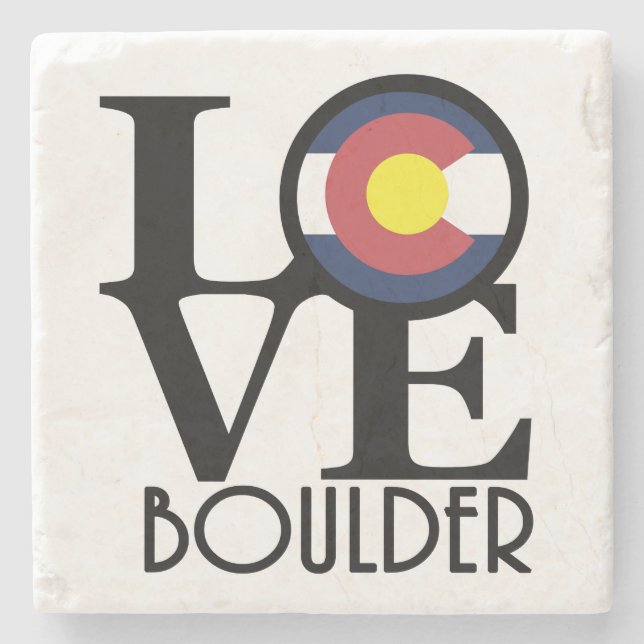 Porta-copo De Pedra LOVE Boulder (Frente)