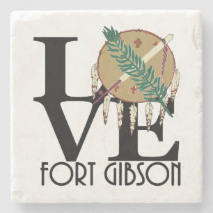 Porta-copo De Pedra LOVE Fort Gibson Oklahoma
