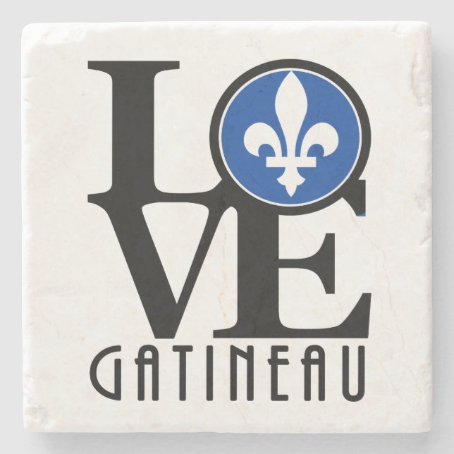 Porta-copo De Pedra LOVE Gatineau (Frente)