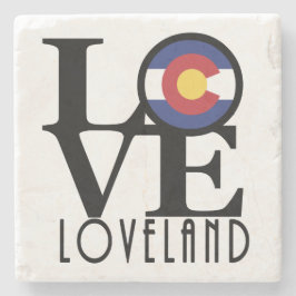 Porta-copo De Pedra LOVE Loveland Colorado