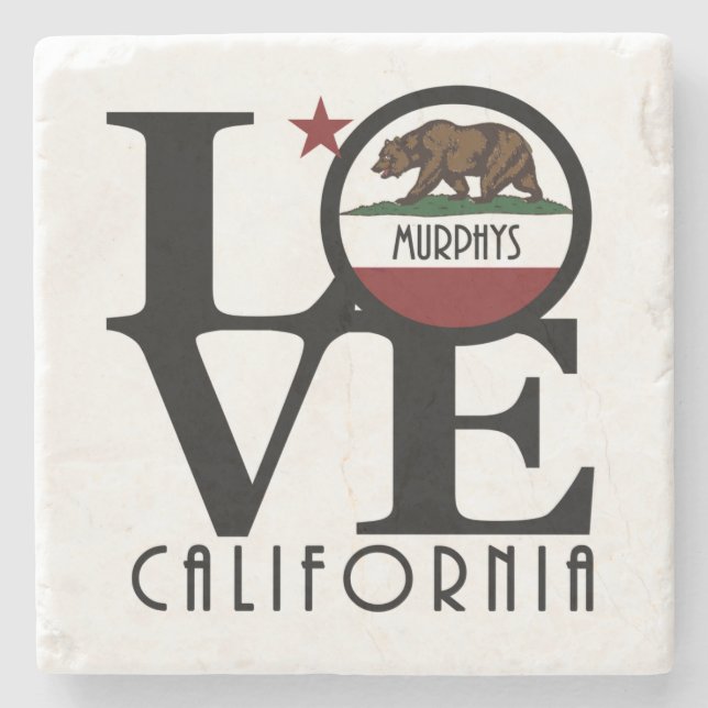 Porta-copo De Pedra LOVE Murphys California (Frente)