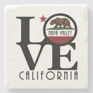 Porta-copo De Pedra LOVE Napa Valley, Califórnia