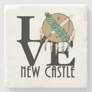 Porta-copo De Pedra LOVE New Castle Oklahoma