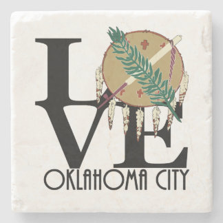 Porta-copo De Pedra LOVE Oklahoma City