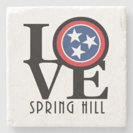 Porta-copo De Pedra LOVE Primavera Hill Tennessee