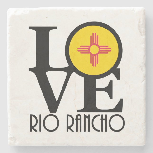 Porta-copo De Pedra LOVE Rio Rancho Novo México (Frente)