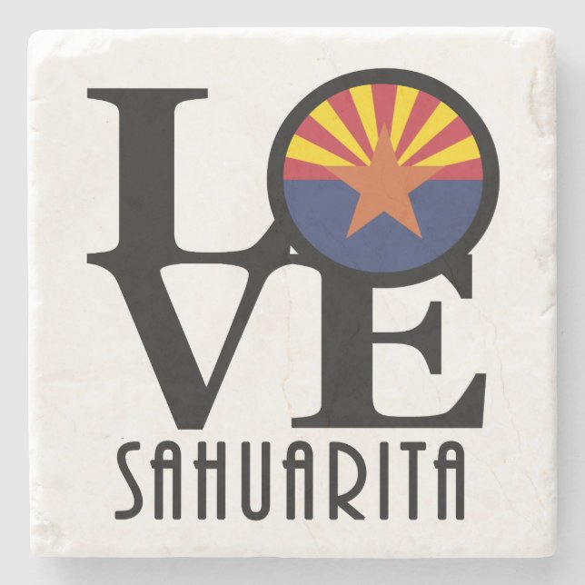 Porta-copo De Pedra LOVE Sahuarita (Frente)