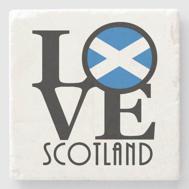 Porta-copo De Pedra LOVE Scotland (Frente)