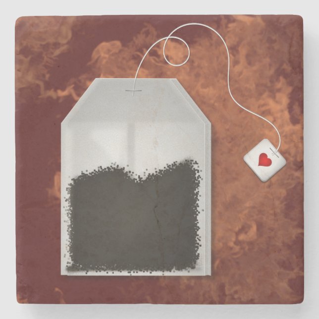 Porta-copo De Pedra Love Tea (Frente)