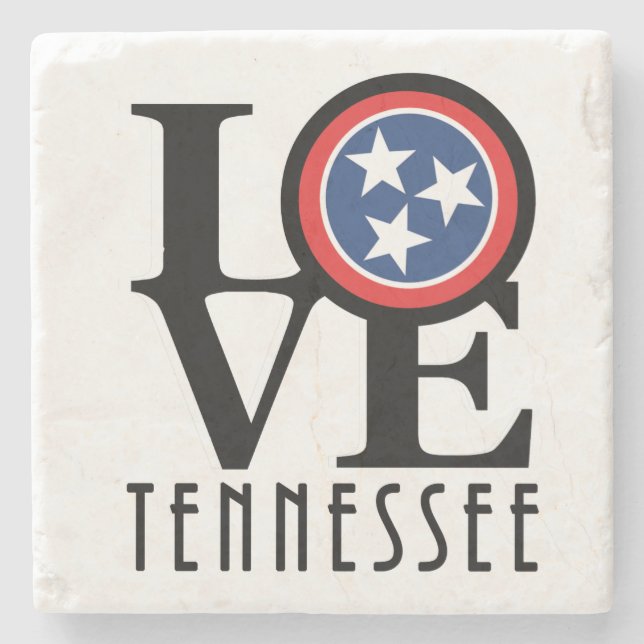 Porta-copo De Pedra LOVE Tennessee (Frente)