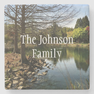 Porta-copo De Pedra Lovely Lake Phot