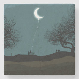 Porta-copo De Pedra Lua Balão