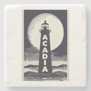 Porta-copo De Pedra Lua de Farol do Parque Nacional Acadia