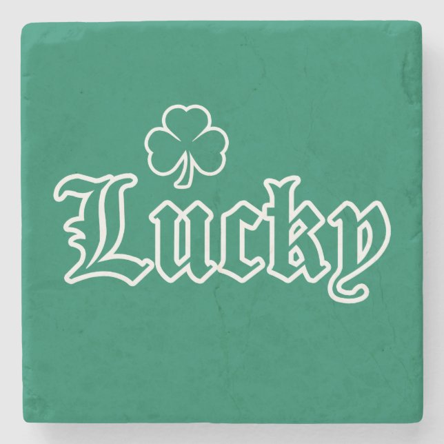 Porta-copo De Pedra Lucky Irish (Frente)