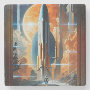 Porta-copo De Pedra Lunar Lunar - Viagem para a Lua - Poster