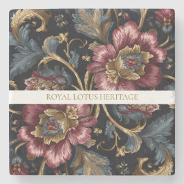 Porta-copo De Pedra Luxury Indian Floral Vintage Royal
