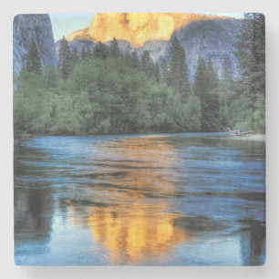 Porta-copo De Pedra Luz dourada na meia abóbada