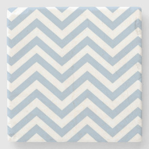 Porta-copo De Pedra Luz - Grunge azul Chevron Textured