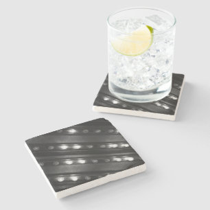 Porta-copo De Pedra Luzes de brilho preto e branco