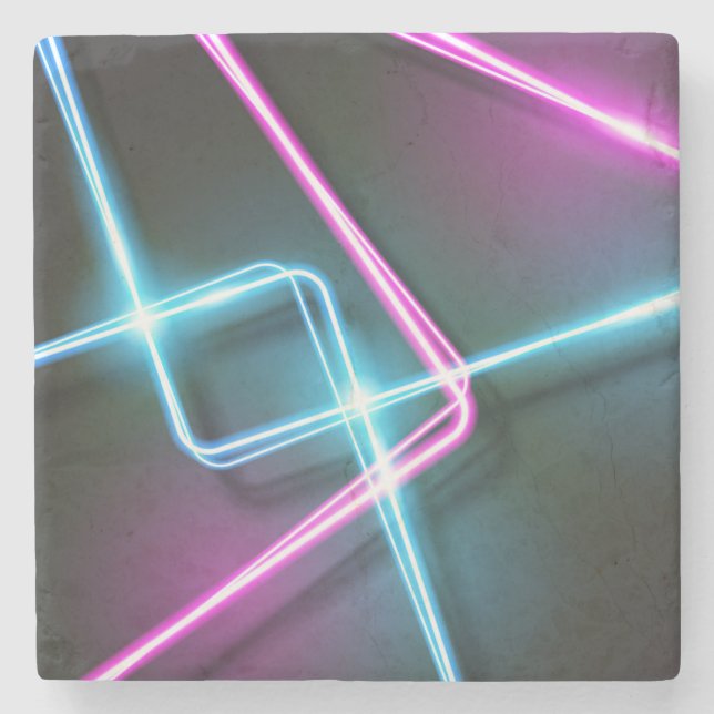 Porta-copo De Pedra Luzes legal de néon Abstrato tridimensionais (Frente)