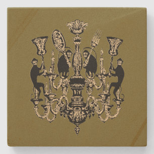 Porta-copo De Pedra Macacos - MUDAR COR /