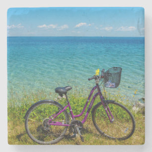 Porta-copo De Pedra Mackinac Island Bike